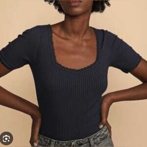 Rouje Giuia Top- Navy- size Fr 38